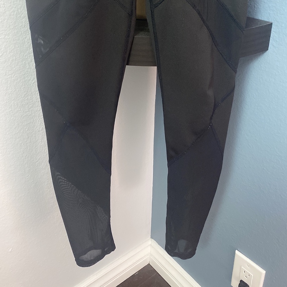 Rag Black See Through Design Leggings - image 3